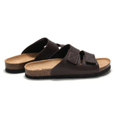 Men’s Cork Slippers – Adjustable Velcro Strap Sandals